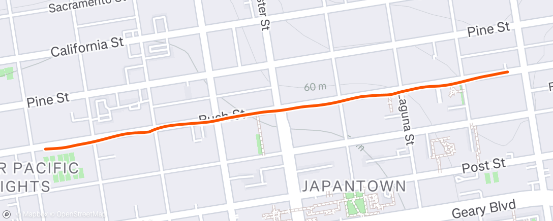 Map of the activity, Walk to Pole Dancing