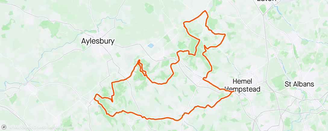 Map of the activity, awesome chilterns ride