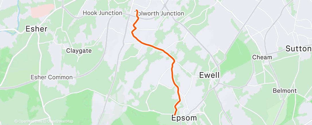 Карта физической активности (Afternoon Run)