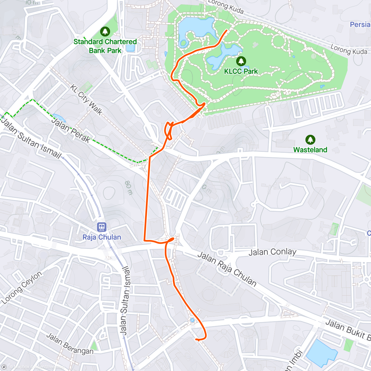 Map of the activity, Morning KL Walk