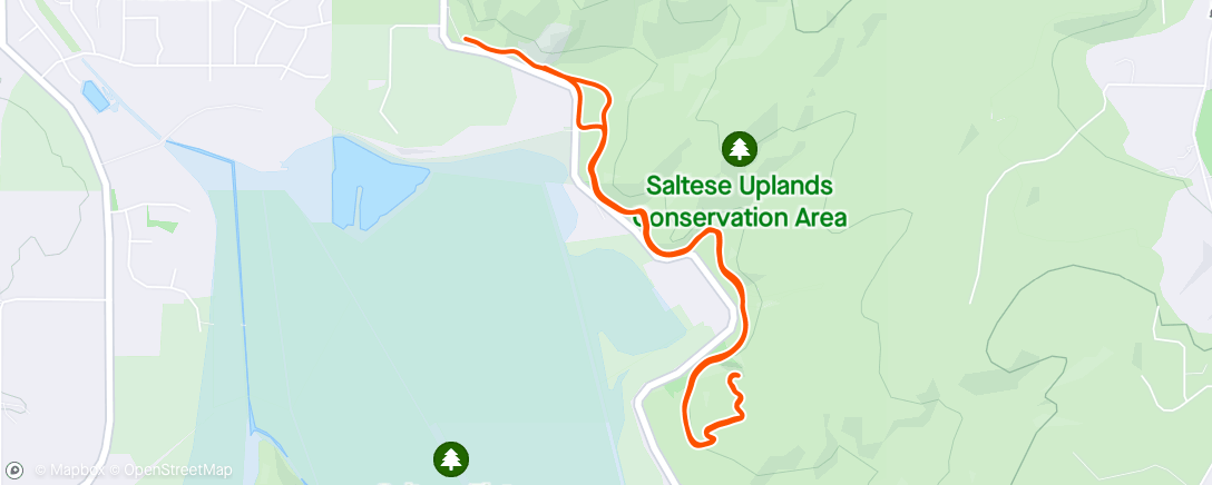 Map of the activity, Morning Trail Run - Greenacres, Washington ☀️