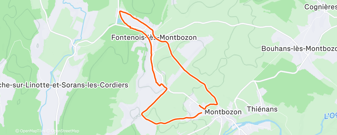 Map of the activity, Run de Noël avec le tonton