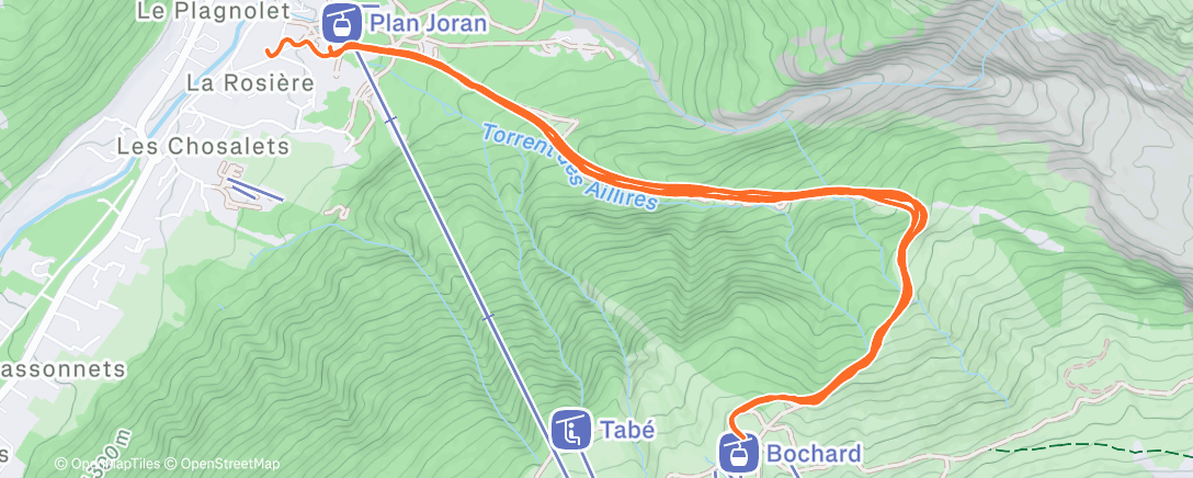 Карта физической активности (Ski de randonnée le matin)