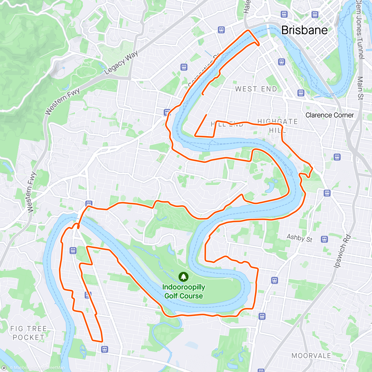 Map of the activity, Riverloop with Steve and Dan!