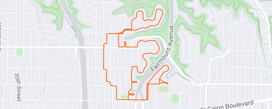 Map of the activity, Morning Run