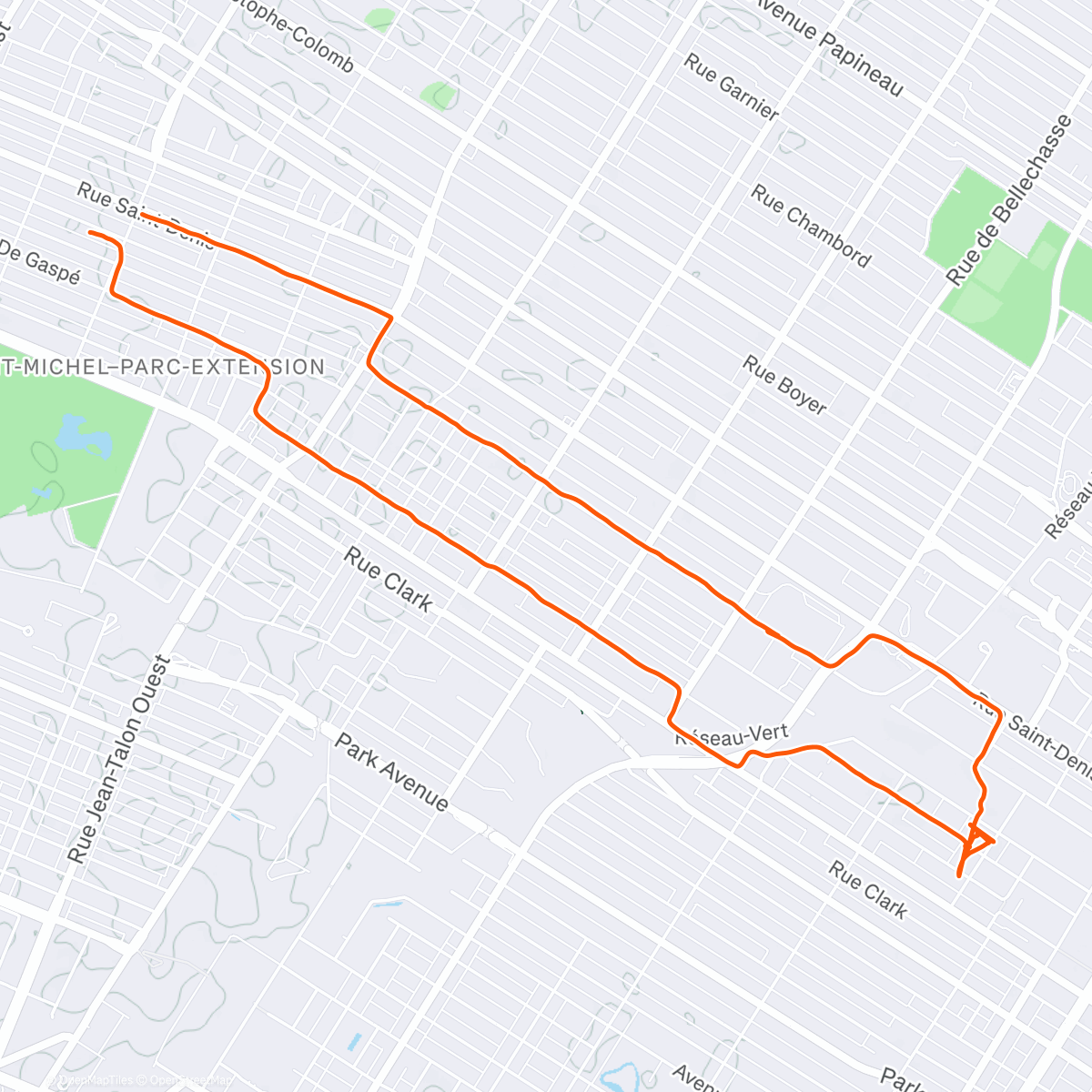 Map of the activity, no