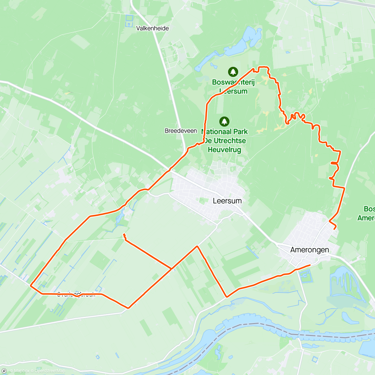 Map of the activity, Natte bende