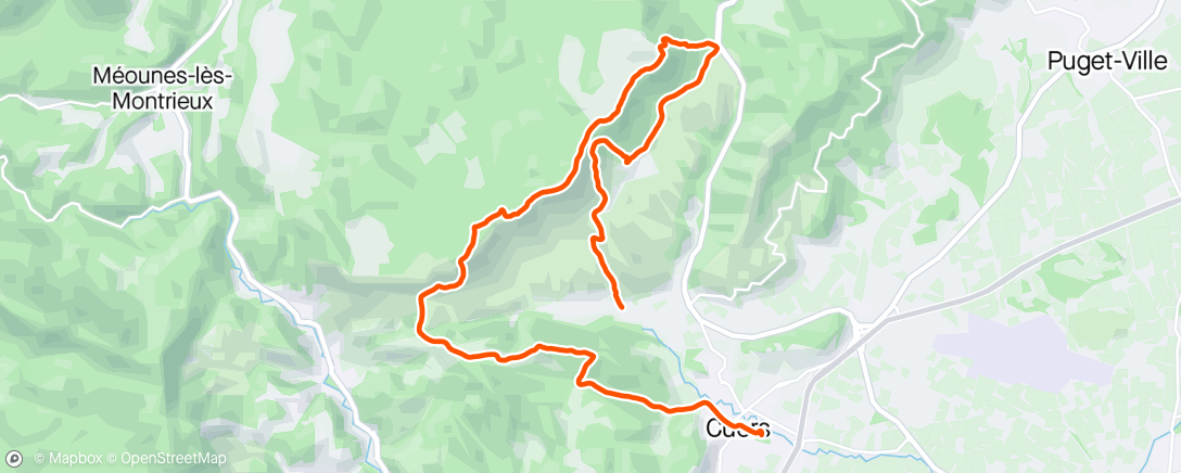 Map of the activity, Trail de Cuers, challenge des trails de Provence / manche 4