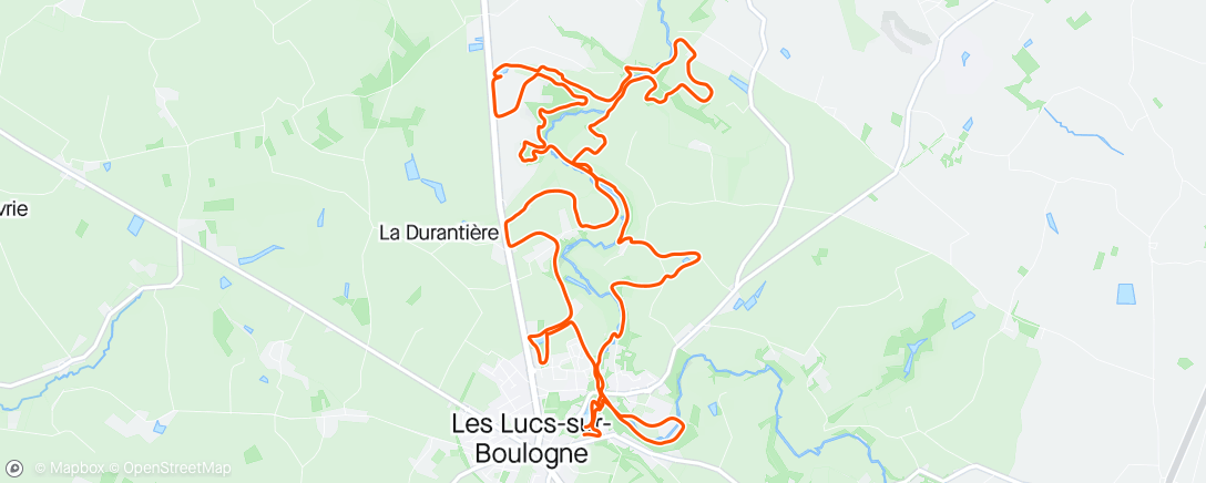 Map of the activity, Trail de la Boulogne (⚠️terrain glissant!! 🌧🌧🌧💩💩💩)