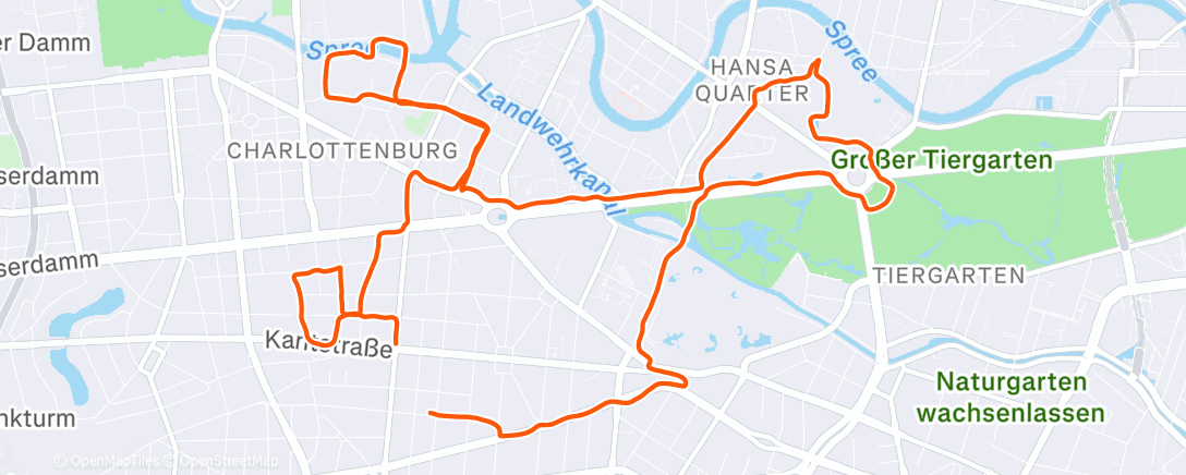 Map of the activity, Lunch Walk