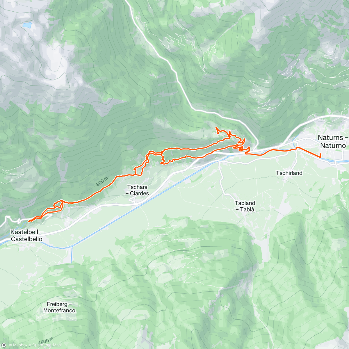 Map of the activity, Traillauf am Morgen