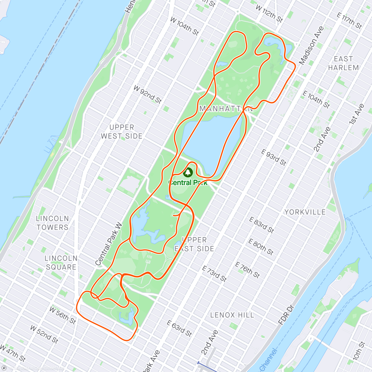 Map of the activity, Zwift - Group Ride:  Standard | Stage 3 | The Zwift Big Spin 2024 on Mighty Metropolitan in New York+10km cooldown .