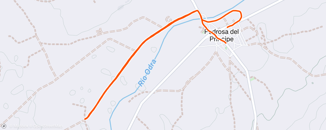 Map of the activity, Carrera de noche