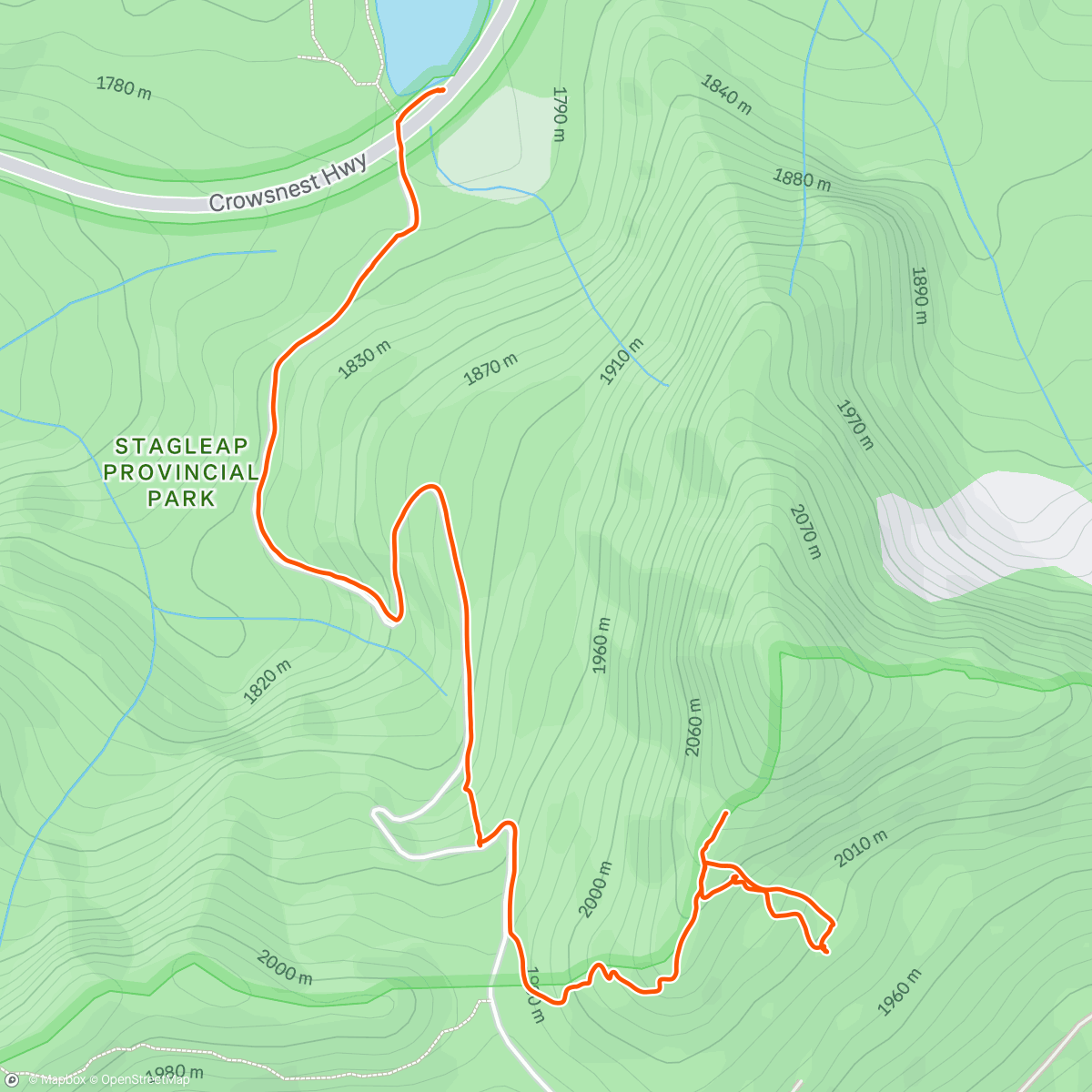 Map of the activity, Morning Backcountry Ski