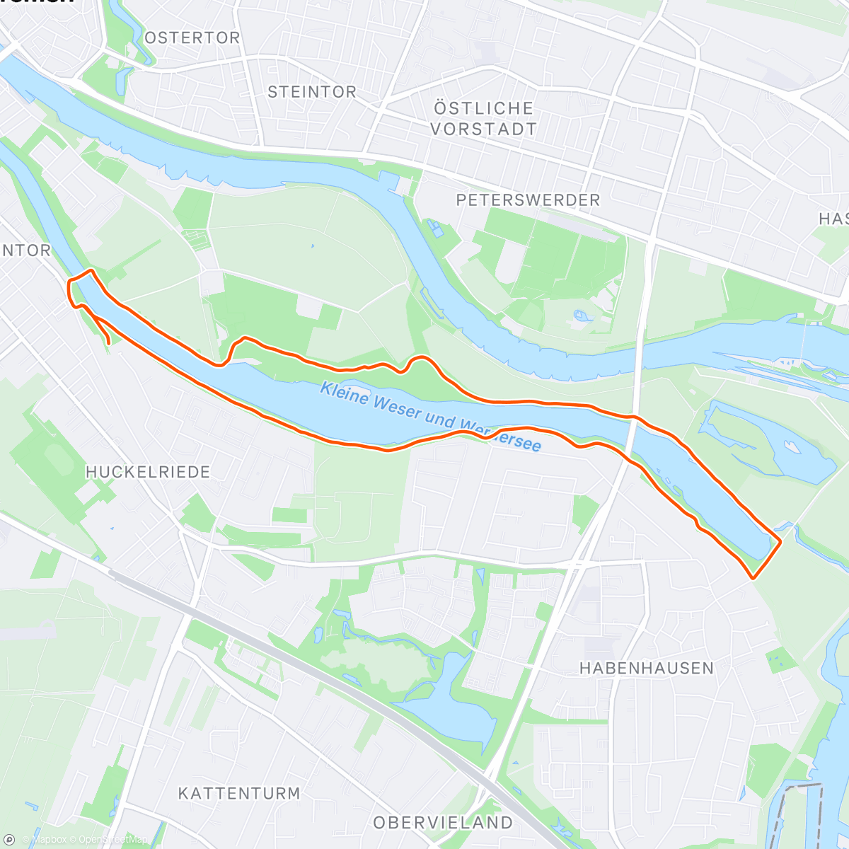 Mapa de la actividad (Spontan mitgelaufen 😅)