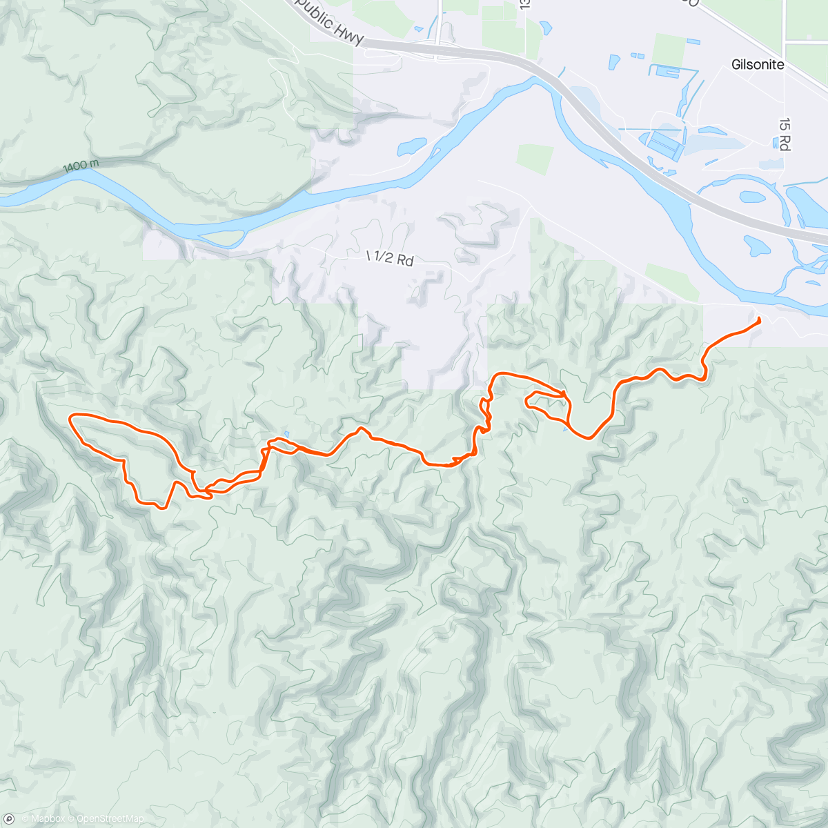 Map of the activity, Rattlesnake with the boys