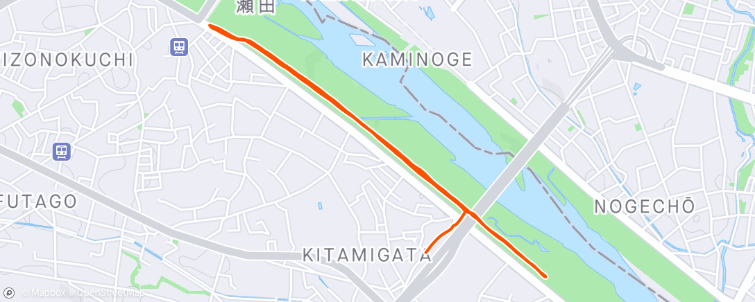 Map of the activity, jog 7k