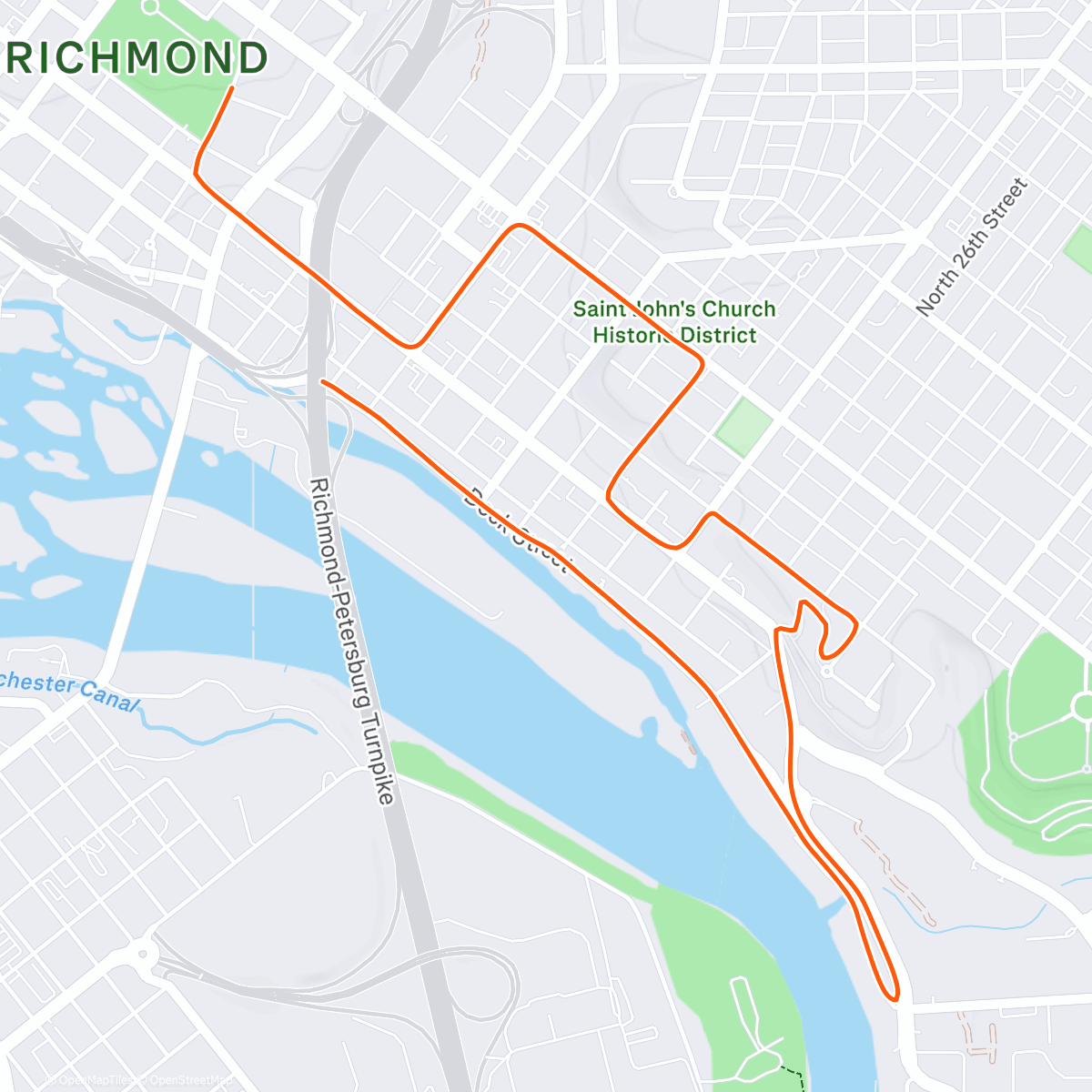 Map of the activity, Zwift - Saw Legs on Richmond Loop Around in Richmond