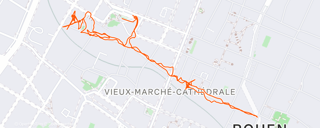 Map of the activity, Marche de nuit