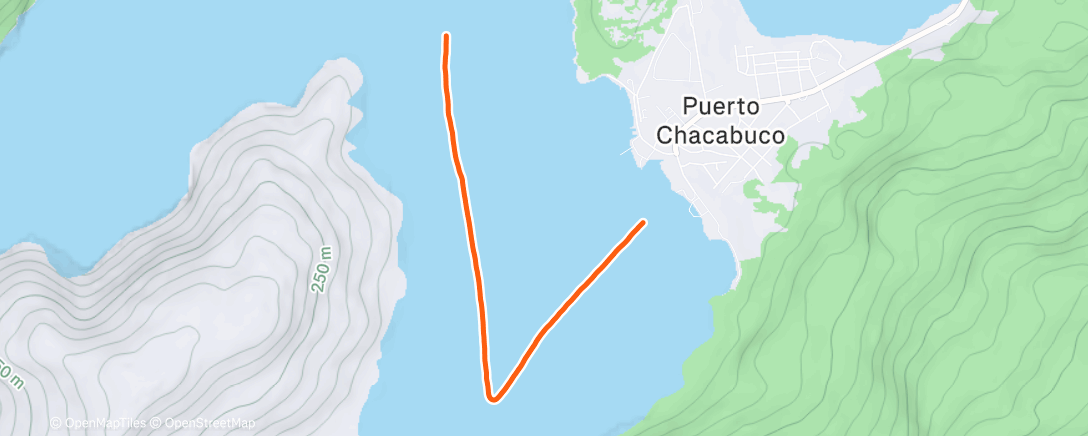 Map of the activity, Morning Swim