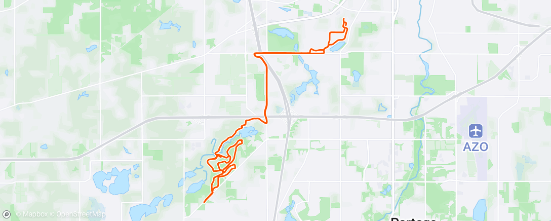 Map of the activity, Evening Mountain Bike Ride