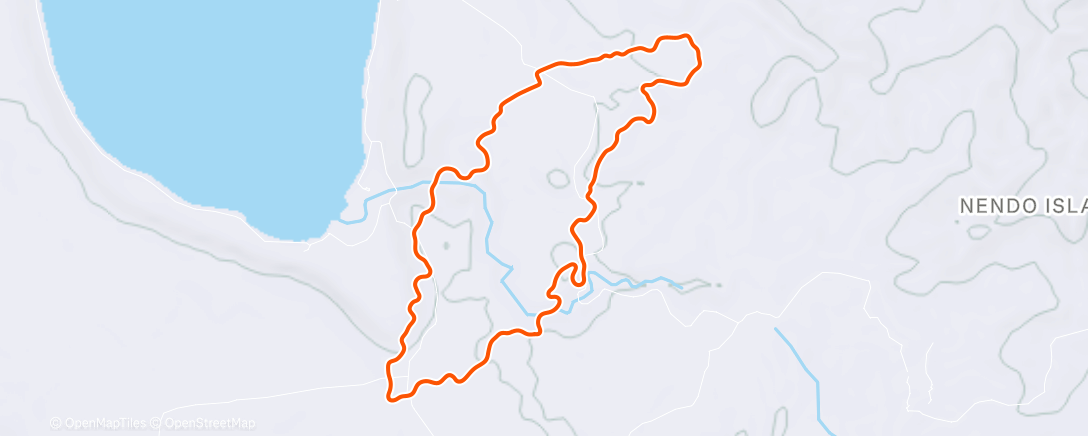 Map of the activity, Zwift - Flatland Loop in Makuri Islands