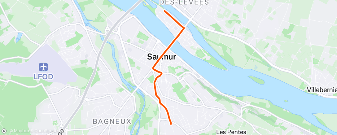 Map of the activity, Entraînement Retour