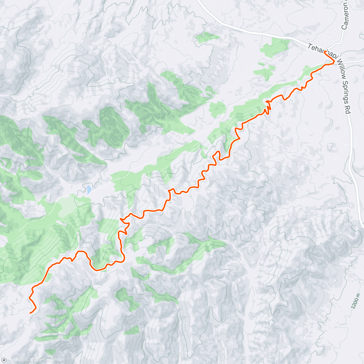 Map of the activity, Pacific Crest Trail — Day 38