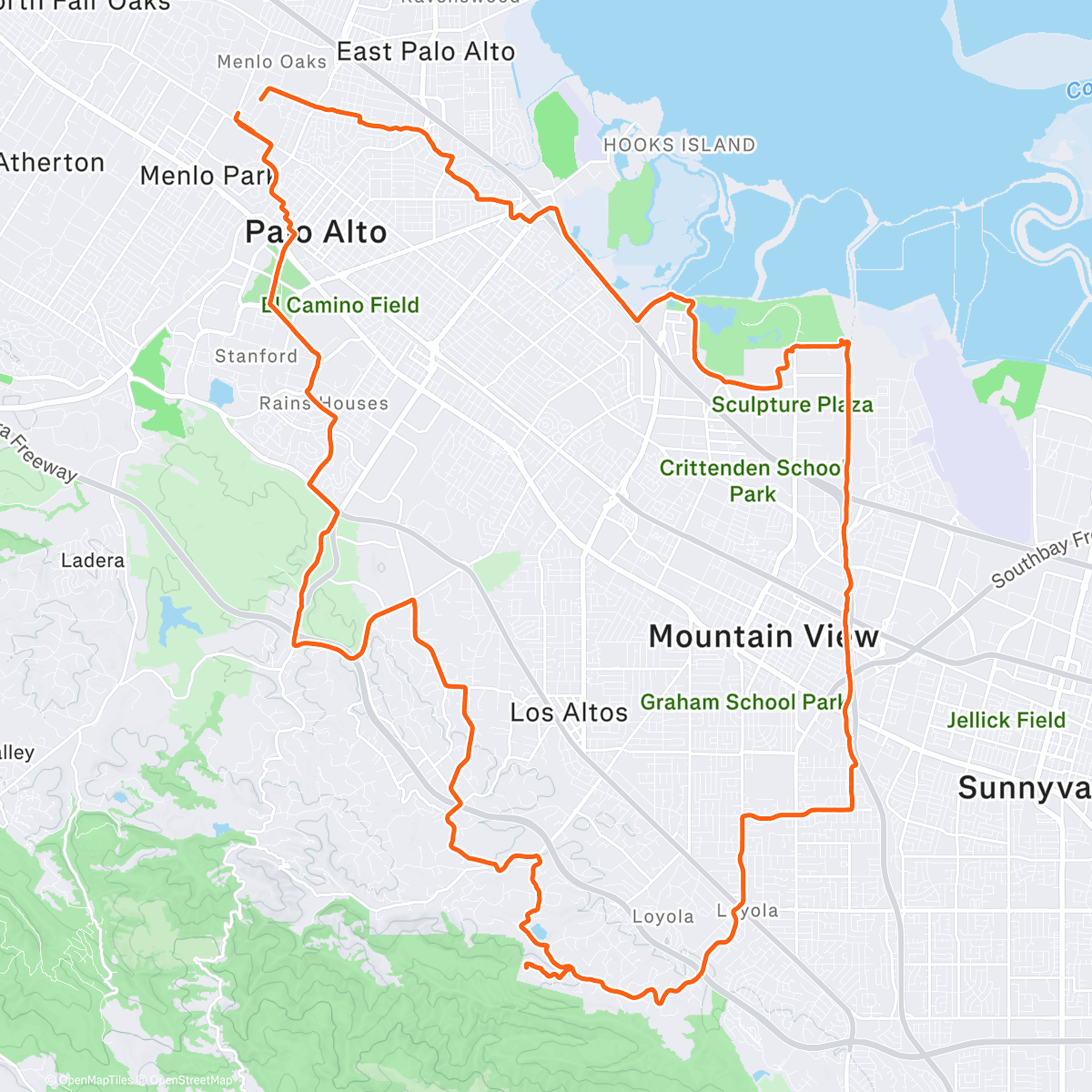 Map of the activity, Fat tire climbing with daddy