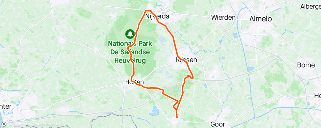 Map of the activity, MTB Holterberg