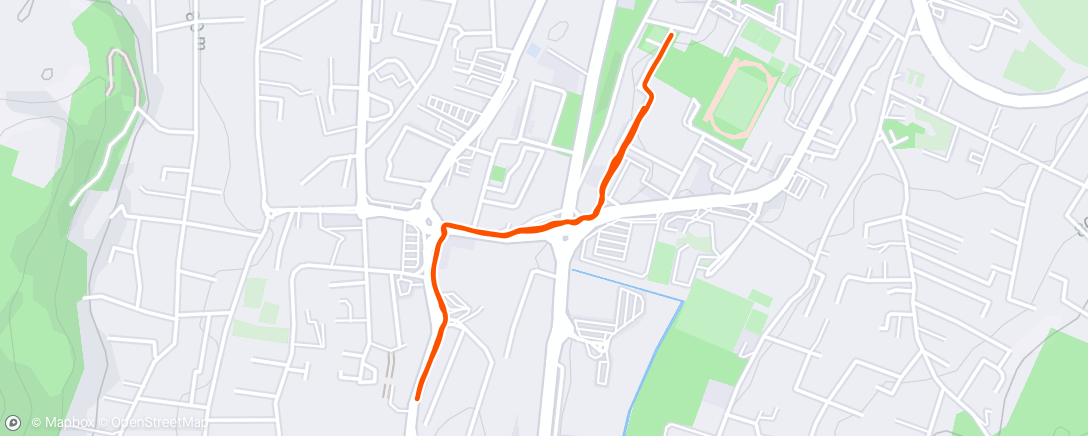 Map of the activity, Evening Run