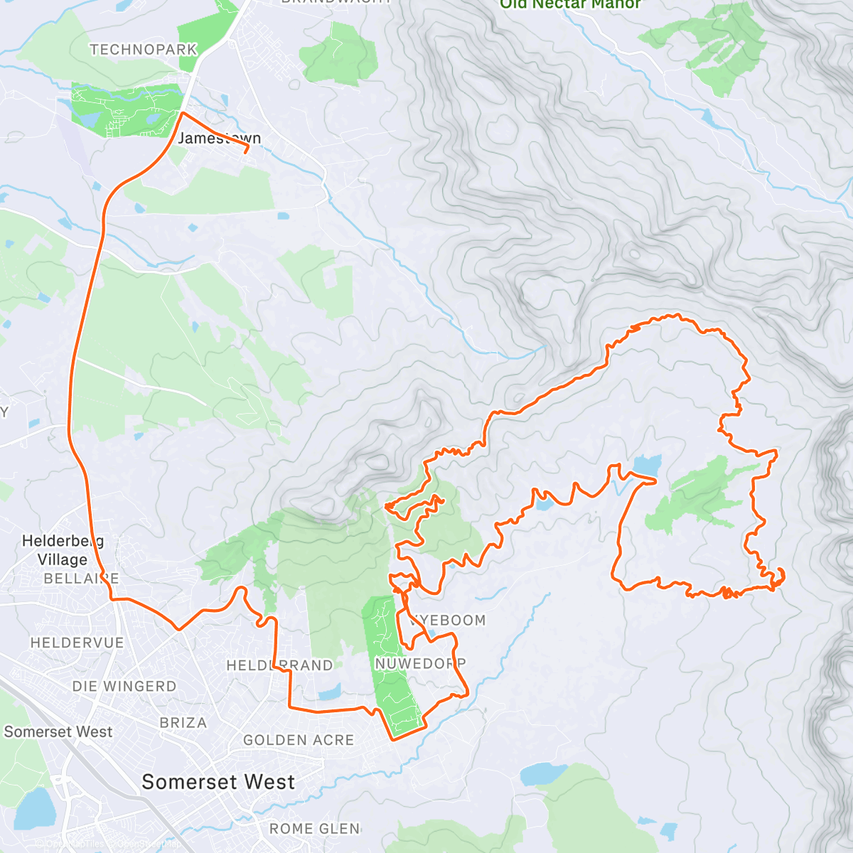 Mapa de la actividad (New trails to end the year and very last time in my Trek jersey..)