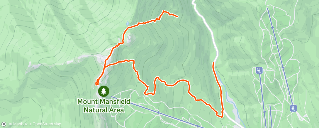 Map of the activity, Afternoon Hike