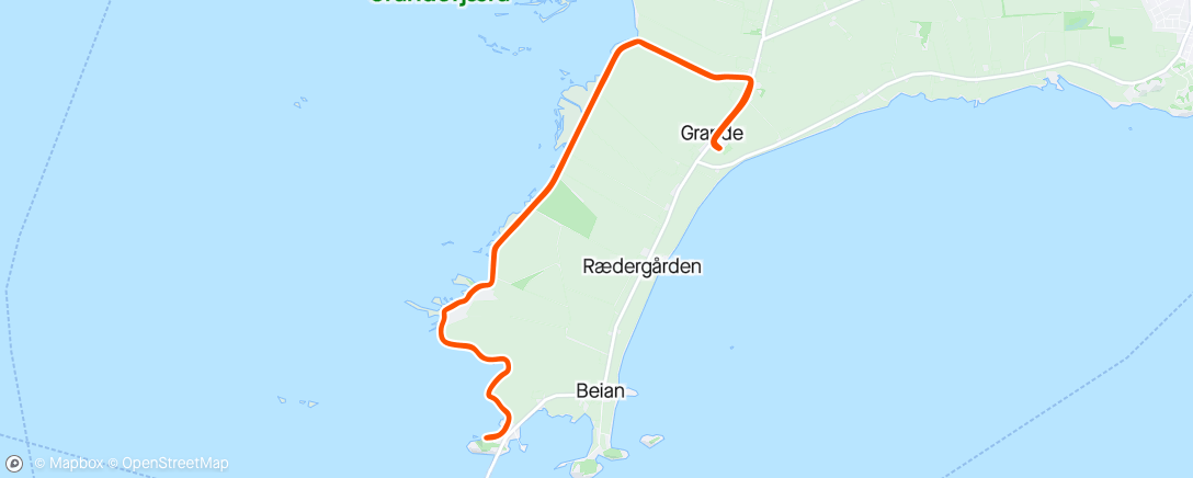 Map of the activity, Joggeluff langs Grandefjæra