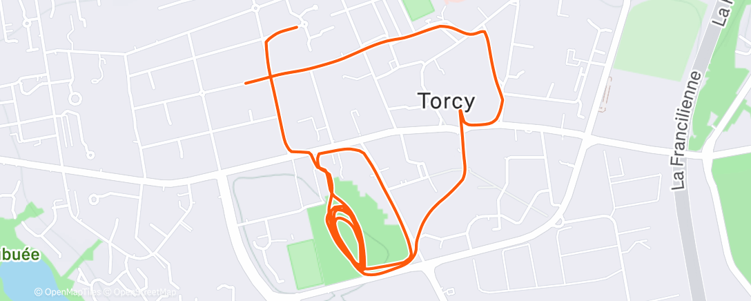 Map of the activity, Cap de nuit.