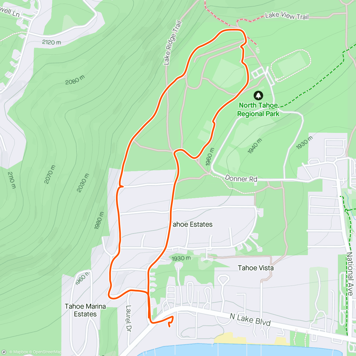 Map of the activity, Caminaries en la parque