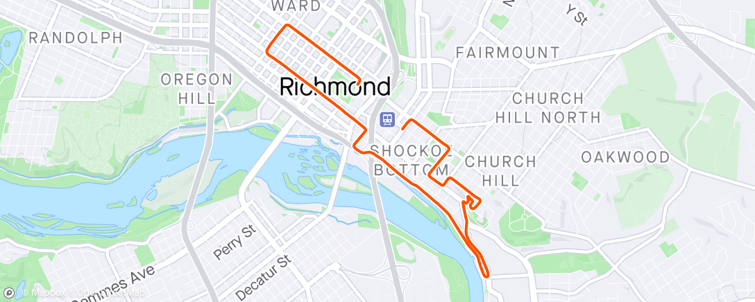 アクティビティ「Zwift - Cobbled Climbs in Richmond」の地図