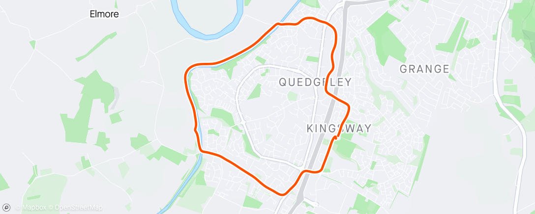 Map of the activity, Kingsway runners 7k