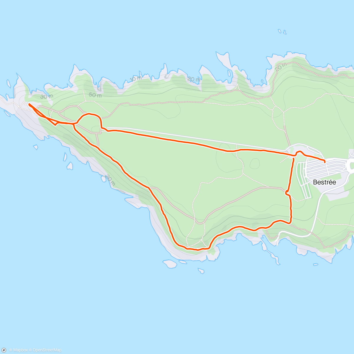 Map of the activity, La Pointe du Raz. Ça decoiffait aujourd'hui 🌬🌬