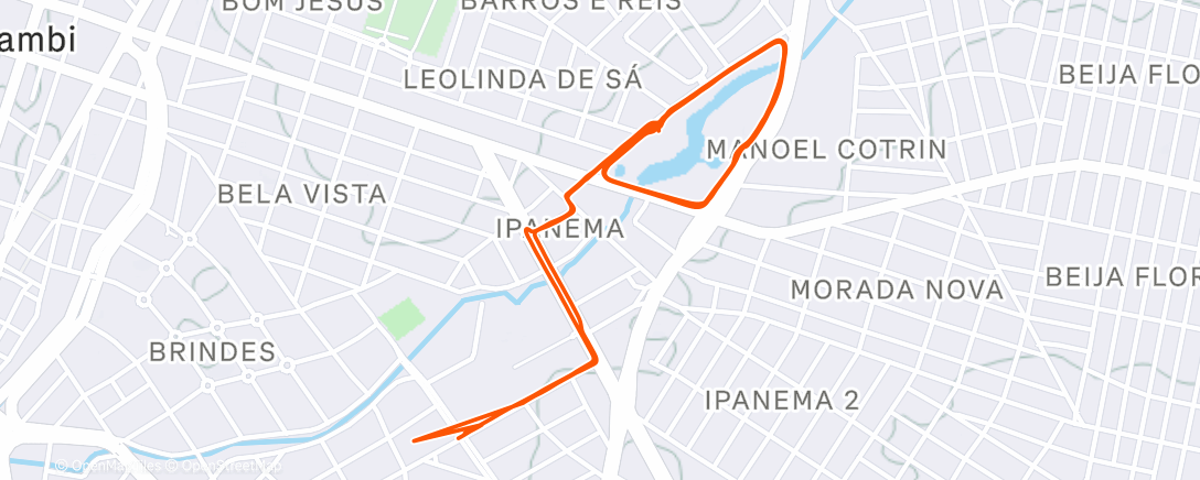 Map of the activity, Pedalada matinal