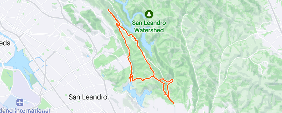 Map of the activity, Lake Chabot