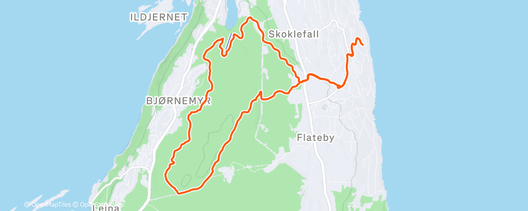 Map of the activity, Lunch Trail Run