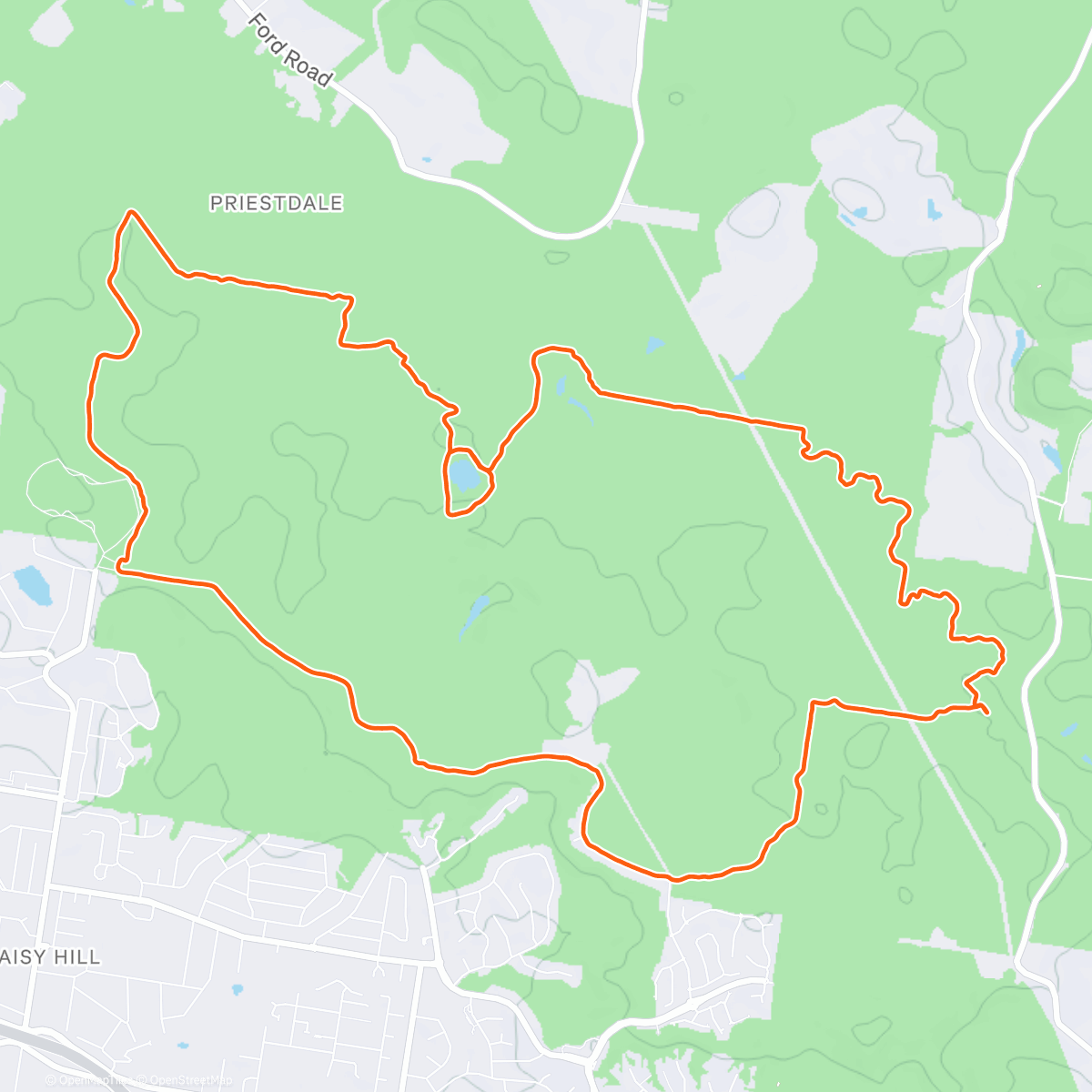 Map of the activity, Morning Trail Run