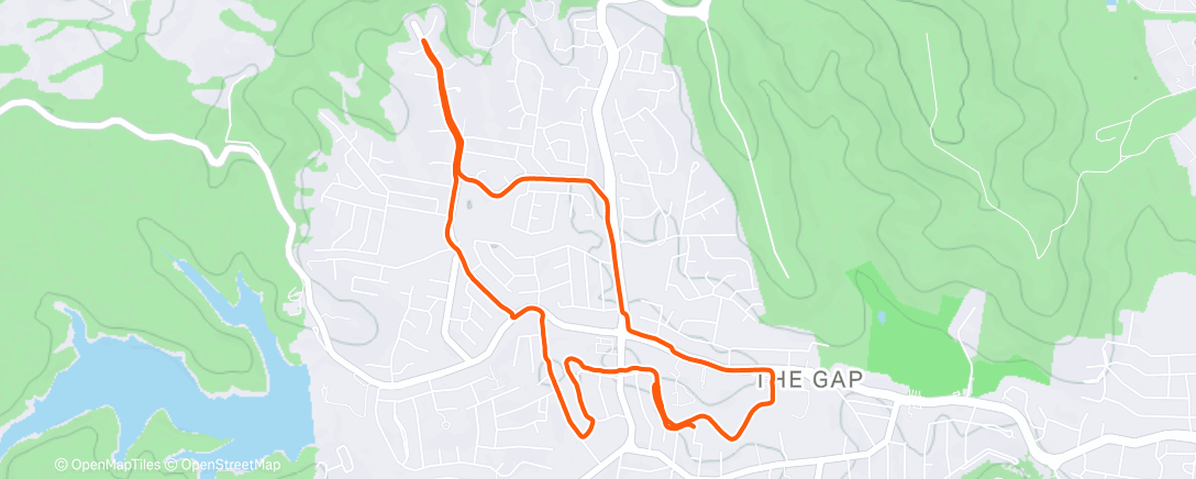 Map of the activity, Morning Run