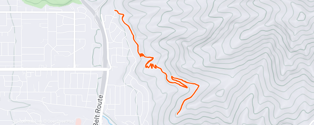 Map of the activity, impromptu trail time