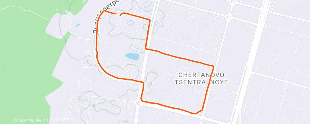 Map of the activity, Morning Run