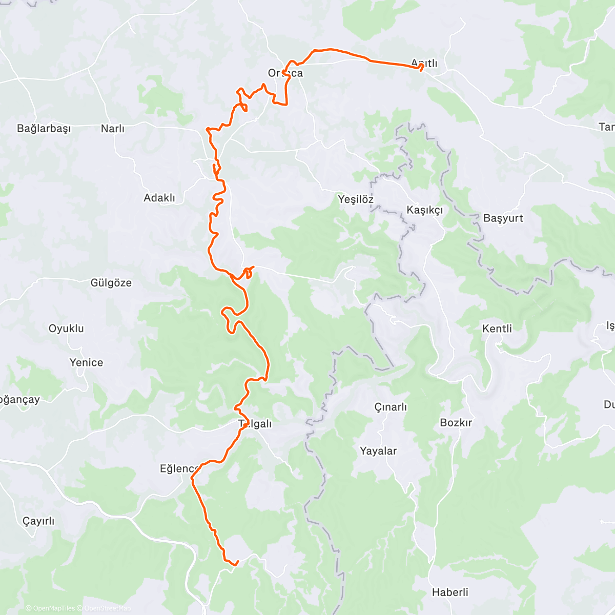 Map of the activity, Morning Trail Run