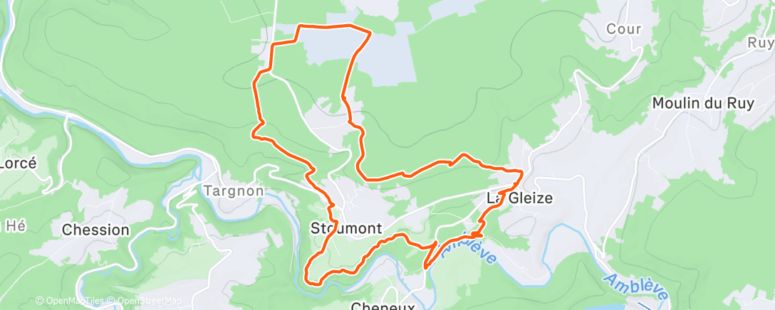 Map of the activity, Lunch Trail Run 🎅🏼🎄