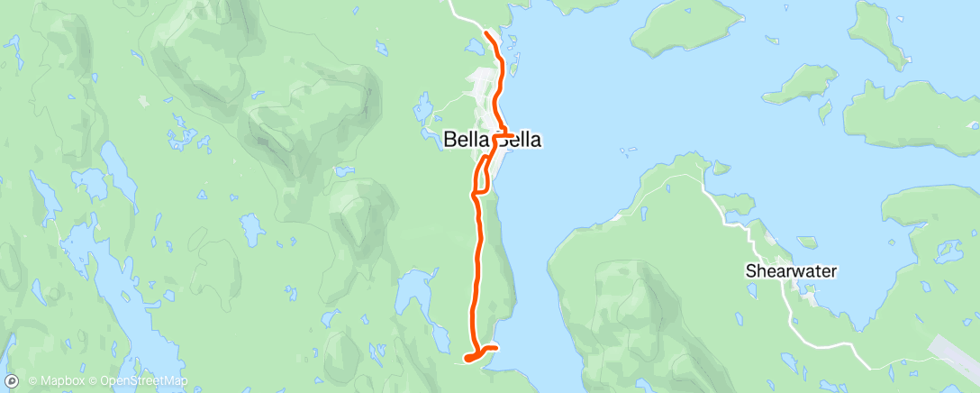 Map of the activity, Evening Run