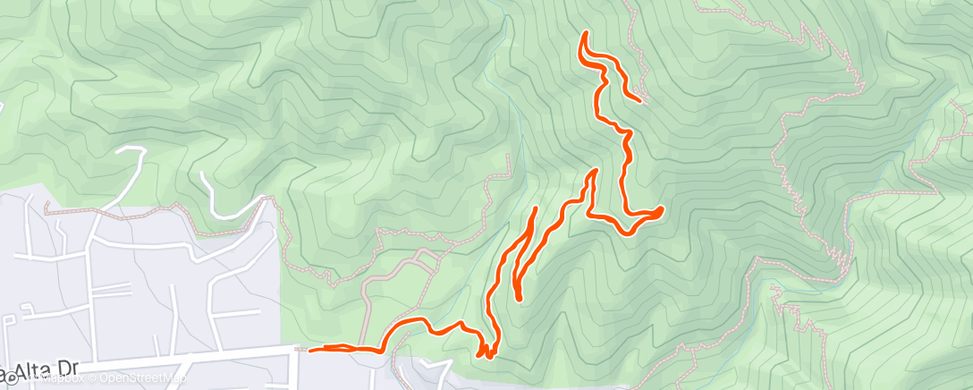 Map of the activity, Morning Trail Jog